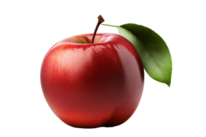 Frais rouge Pomme isolé sur transparent Contexte. génératif ai png