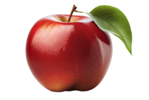 Frais rouge Pomme isolé sur transparent Contexte. génératif ai png