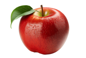 Frais rouge Pomme isolé sur transparent Contexte. génératif ai png