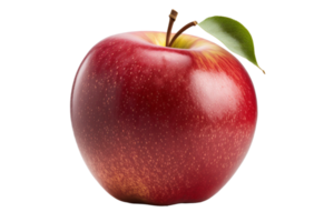 Frais rouge Pomme isolé sur transparent Contexte. génératif ai png