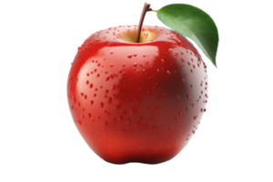 Frais rouge Pomme isolé sur transparent Contexte. génératif ai png