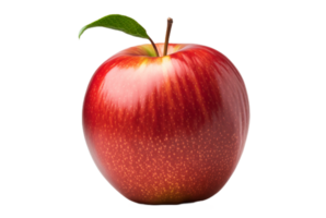 Fresco rojo manzana aislado en transparente antecedentes. generativo ai png