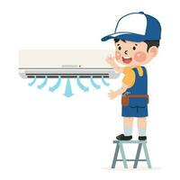 Air conditioner repair and installation vector