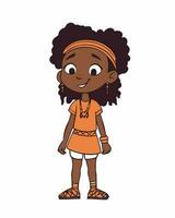 Little African Girl vector