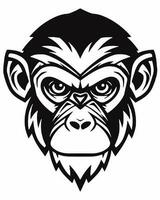 Simple monkey face vector