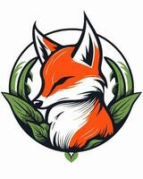 Red fox logo vector