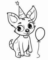 Party animal coloring page vector