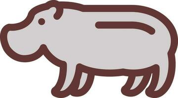hippo illustration vector