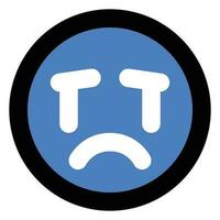 loudly crying face vector