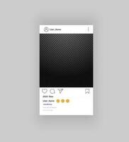 Social media photo frame template stories mobile interface. Social network post. Frame for your photo. Mockup. Vector illustration. - Vector.