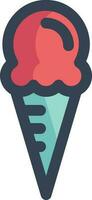 ice cream cold sweet dessert vector