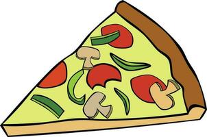 pizza slice Illustration Vector