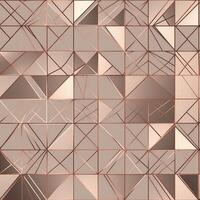 Geometric shapes seamless pattern illustration soft color and rose gold details. photo