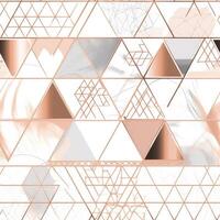 Geometric shapes seamless pattern illustration soft color and rose gold details. photo