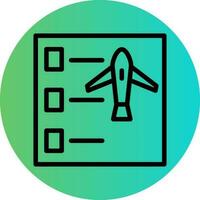 Flight Checklist Vector Icon Design