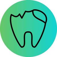 Tooth Decayed Vector Icon Design