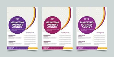 New  agency marketing real estate business stylish one page handout design vector