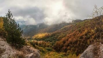 Light on mountainside. Wonderful scenic landscape to beautiful f photo