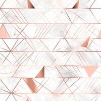 Geometric shapes seamless pattern illustration soft color and rose gold details. photo