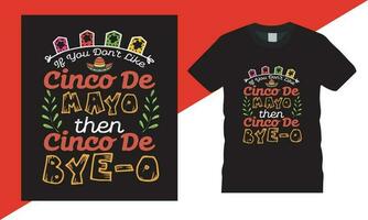 Cinco de Mayo typography vector t shirt design free vector