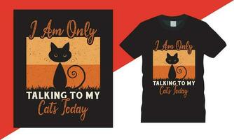 Cats lover tshirt design template vector