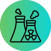Nuclear Plant Vector Icon Design