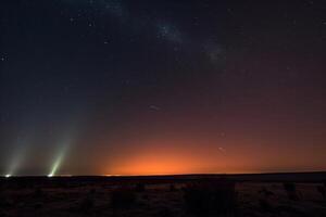beautiful view in the night sky ai generate photo