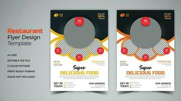 Restaurant shop marketing business print flyer template design vector