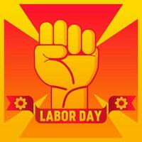 International labor day vector illustration. May day celebration design graphic. Design vector of happy labor day for greeting in international event. Design of hand fist for worker event poster