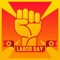 International labor day vector illustration. May day celebration design graphic. Design vector of happy labor day for greeting in international event. Design of hand fist for worker event poster