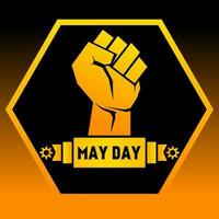 International labor day vector illustration. May day celebration design graphic. Design vector of happy labor day for greeting in international event. Design of hand fist for worker event poster