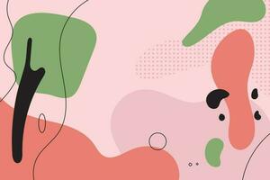 Abstract backgrounds. Hand drawn various shapes and doodle objects. Contemporary modern trendy vector illustrations. Every background is isolated. Pastel colors