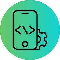 Mobile Coding Vector Icon Design