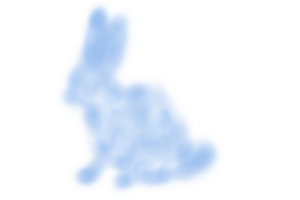 conejo, conejito, azul nube liebre. nube para San Valentín día. mullido nube aislado. suave mullido en el formar de un conejo, conejito, liebre. el fumar es azul. png