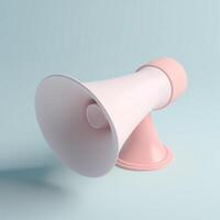 cute tiny isometric Modern Style Megaphone with photo