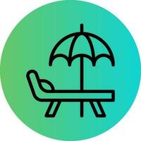 Beach Umbrella Vector Icon Design