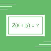resolviendo fórmula único vector icono
