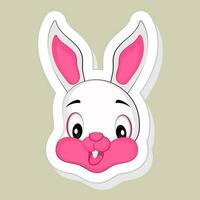 Sticker or label of Happy Rabbit. vector