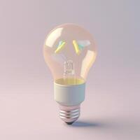 cute tiny isometric light bulbs and creativity with photo