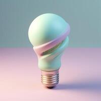 cute tiny isometric light bulbs and creativity with photo