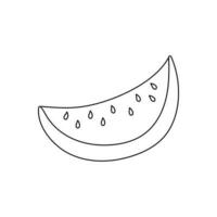 mano dibujado vector ilustración de un rebanada de sandía.