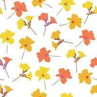 seamless mixed little flowers pattern on white background for fashion fabric vector