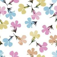 seamless mixed hand drawn tiny flowers pattern  background for fashion fabric vector