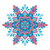 Colorful floral flower mandala background vector