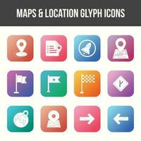 mapas y ubicación vector