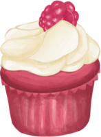 aquarelle petit gâteau éléments png