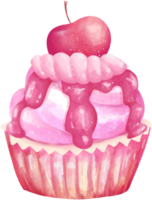 vattenfärg muffin element png