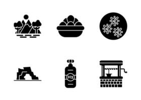 Natural Resources Vector Icon Set