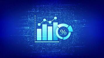 Business data analytics and robotic process automation icon made with currency symbols. Profit and revenue of company, BI or KPI concept. Background with currency signs. Vector illustration.