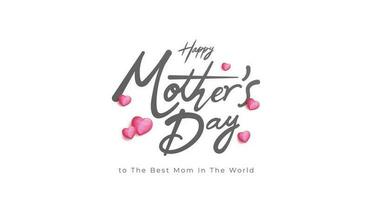 Mother's Day Simple Typography or Calligraphy Lettering With Love Ornaments vector